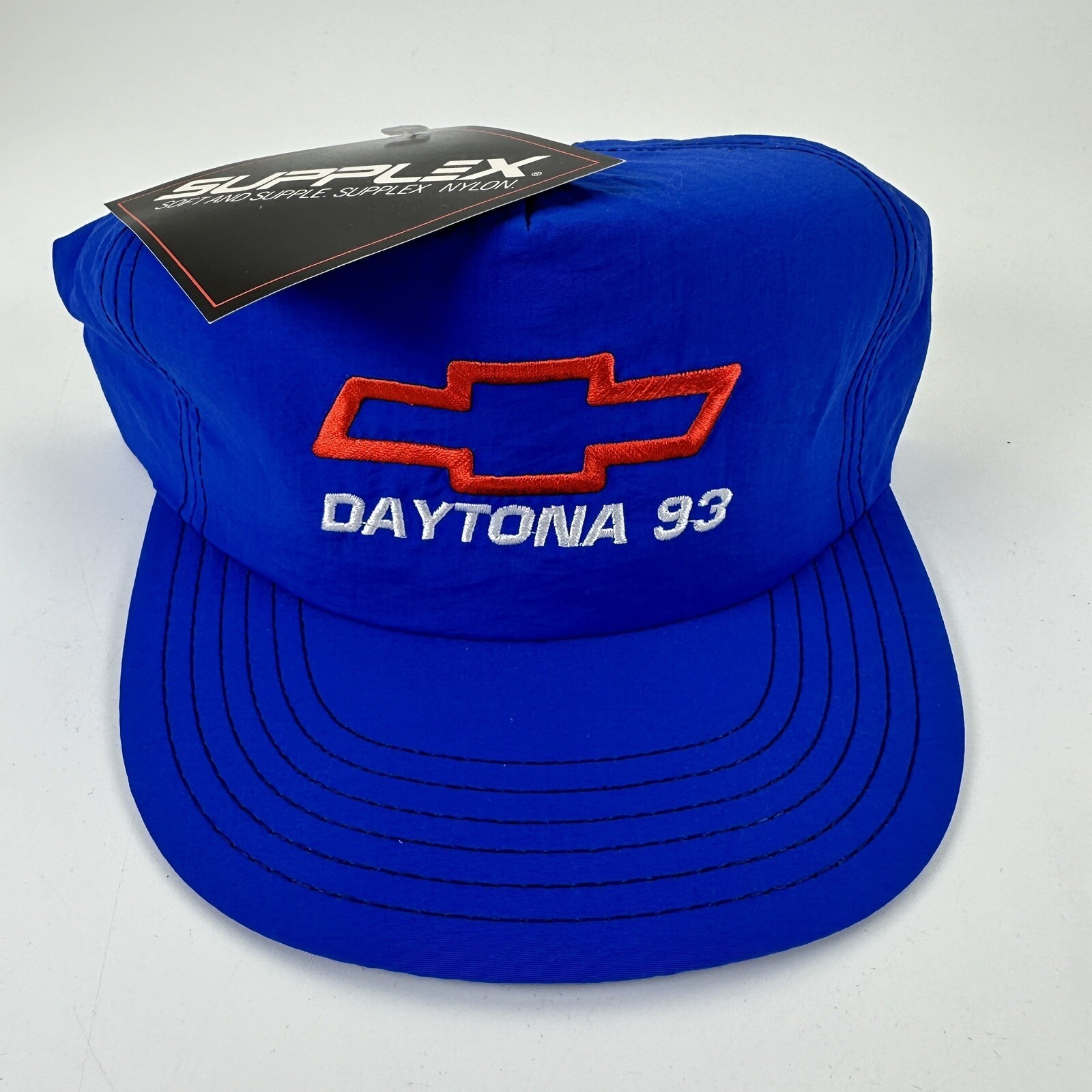 Vintage Chevrolet Hat Cap Blue Bowtie Daytona 1993 Snapback Hat Racing Nos Vintage Chevrolet Hat Cap Blue Bowtie Daytona 1993 Snapback Hat Racing Nos